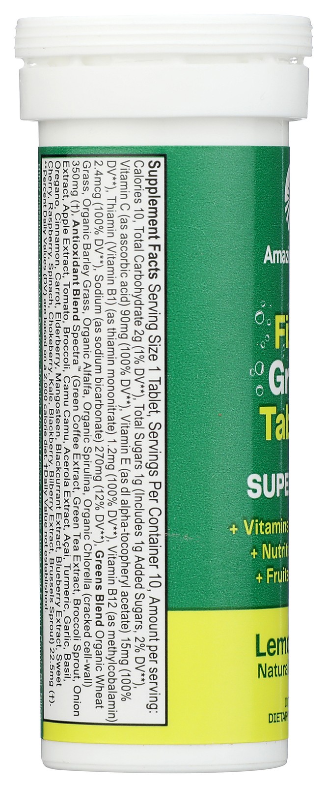 Amazing Grass Lemon Lime Fizzy Green Tablets Superfood Dietary 10 Ct 6 Pack