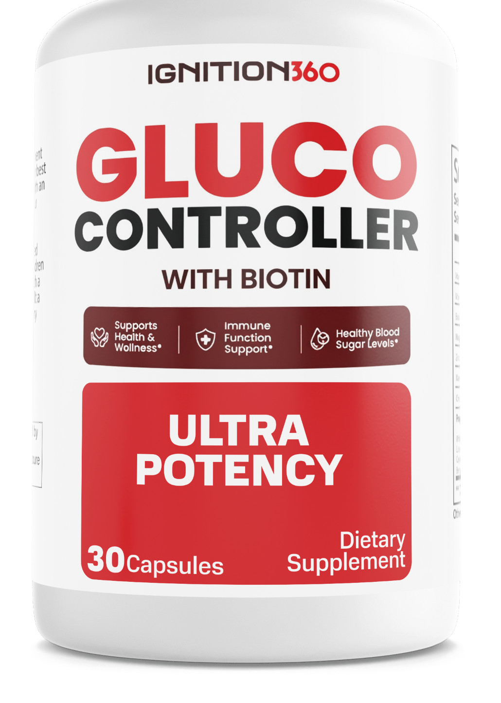 Ignition 360 Gluco and Blood Health Support Dietary Supplement 30 Capsules