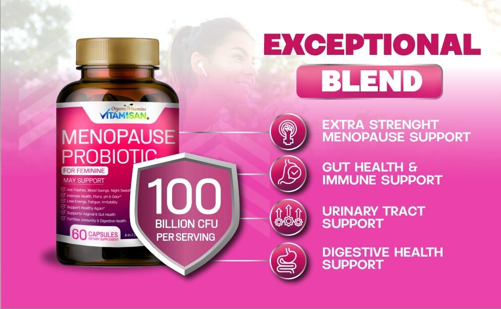 1 bottle 60 capsules menopause probiotics organic vitamin Vitamisan ( Brand )