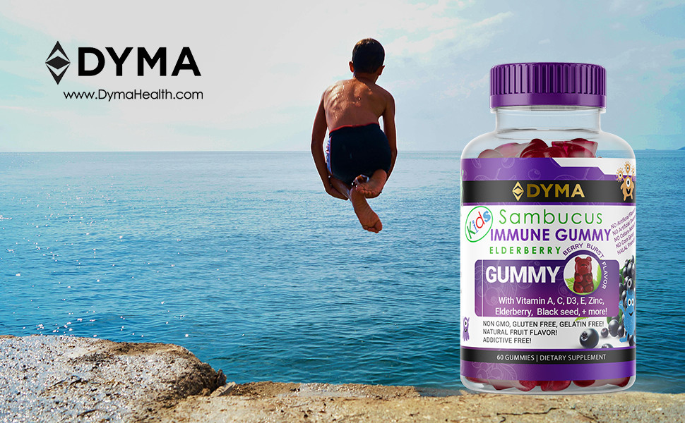 DYMA® Elderberry Multivitamin Kids Gummies With Black Seed Oil, Berry Blast Flav
