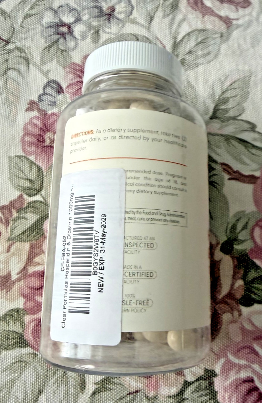 Diosmin Hesperidin ~ 1000mg ~ Circulation and Vein Support Supplement