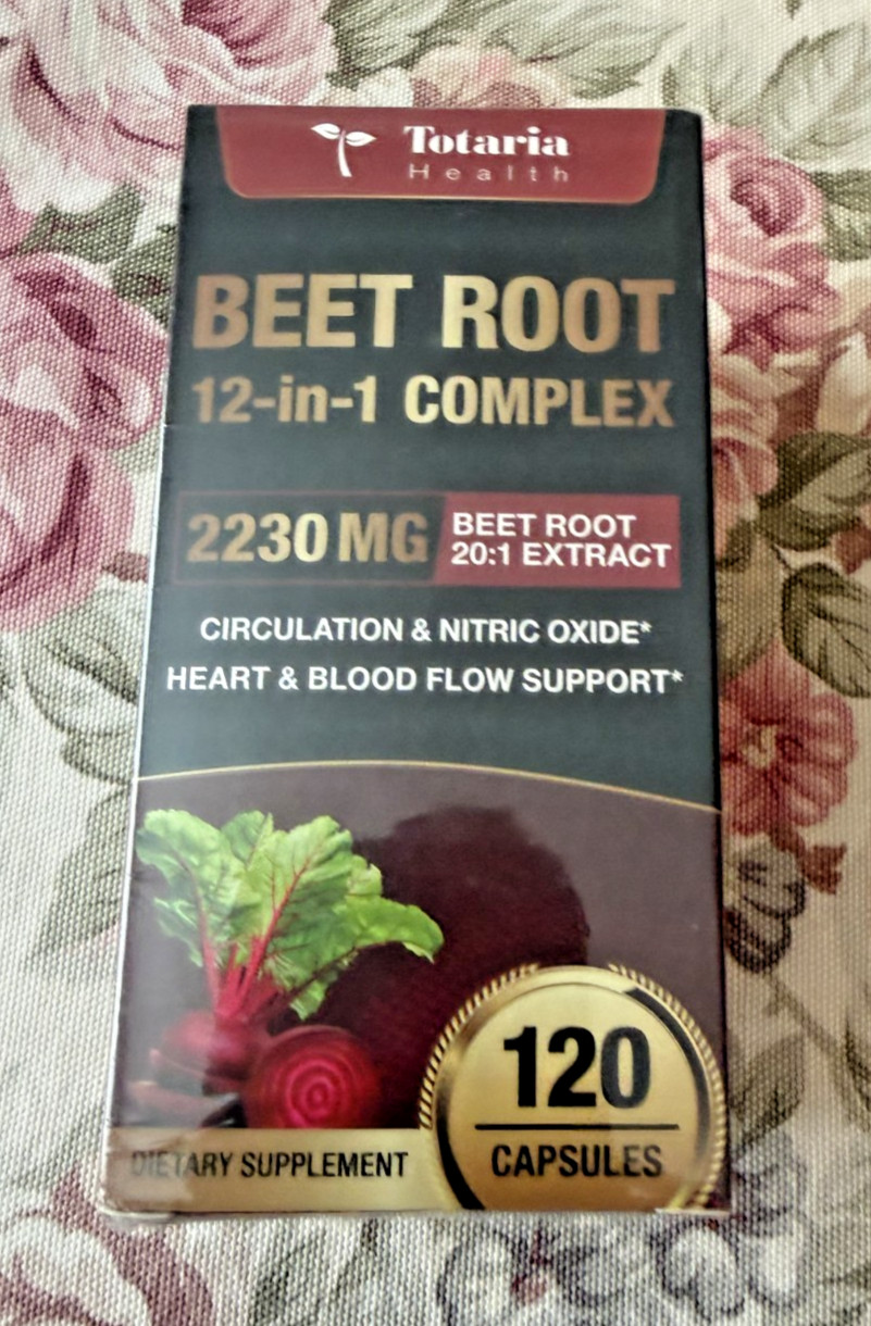 Totaria Beetroot Capsules 2230mg Support Blood Pressure & Heart Health, NO