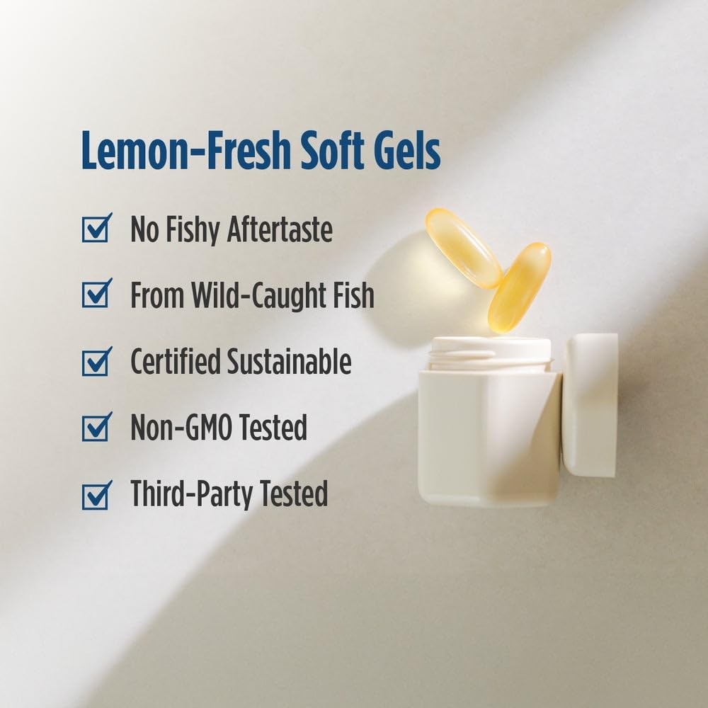 Nordic Naturals ProOmega 2000, Lemon Flavor – 120 Soft 120 Count (Pack of 1)