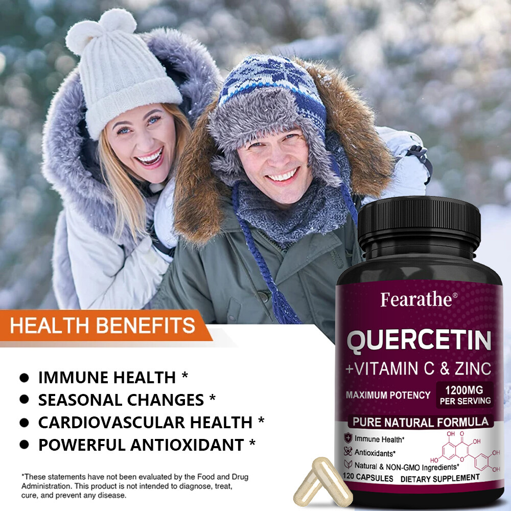 Quercetin 1200mg with Vitamin C and Zinc – Ultimate Immune Booster