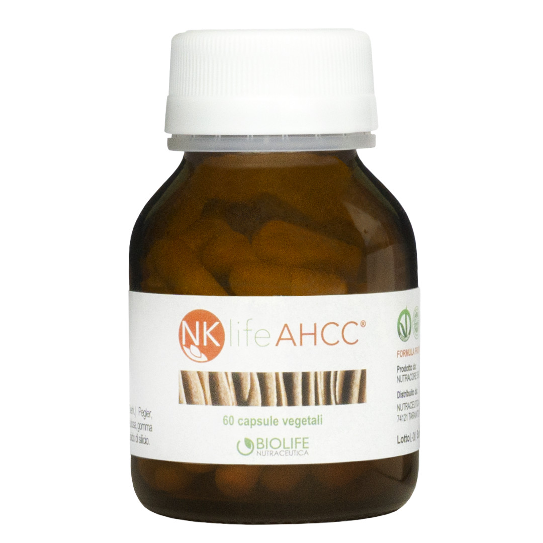 NKlife AHCC® 60cp 600mg | estratto di Fungo Shiitake Lentinula E. Vegan OK