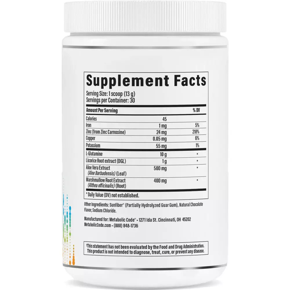 Metabolic Code – GI Mucosal Support Dietary Supplement 13.8oz Free Shipping