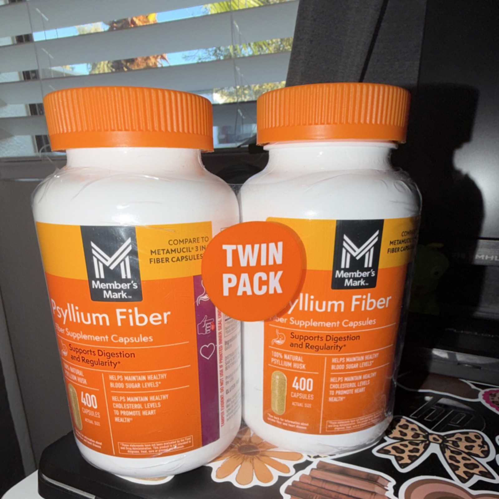 Member’s Mark Psyllium Husk Fiber Capsules Twin Pack 800 Gluten-Free