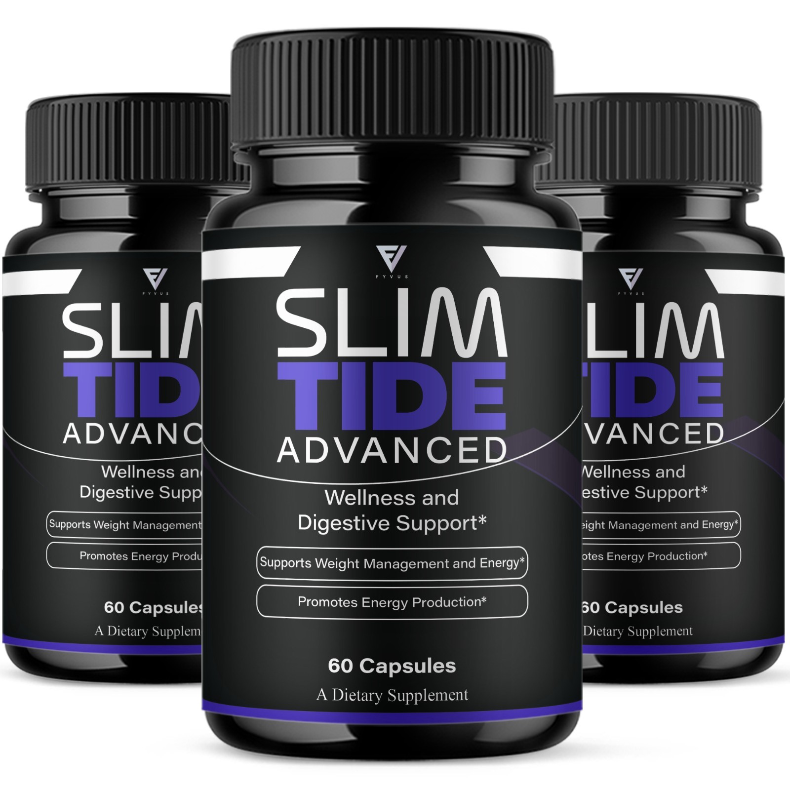 (3 Pack) Slimtide Advanced Health Management Capsules, Slim Tide (180 Capsules)