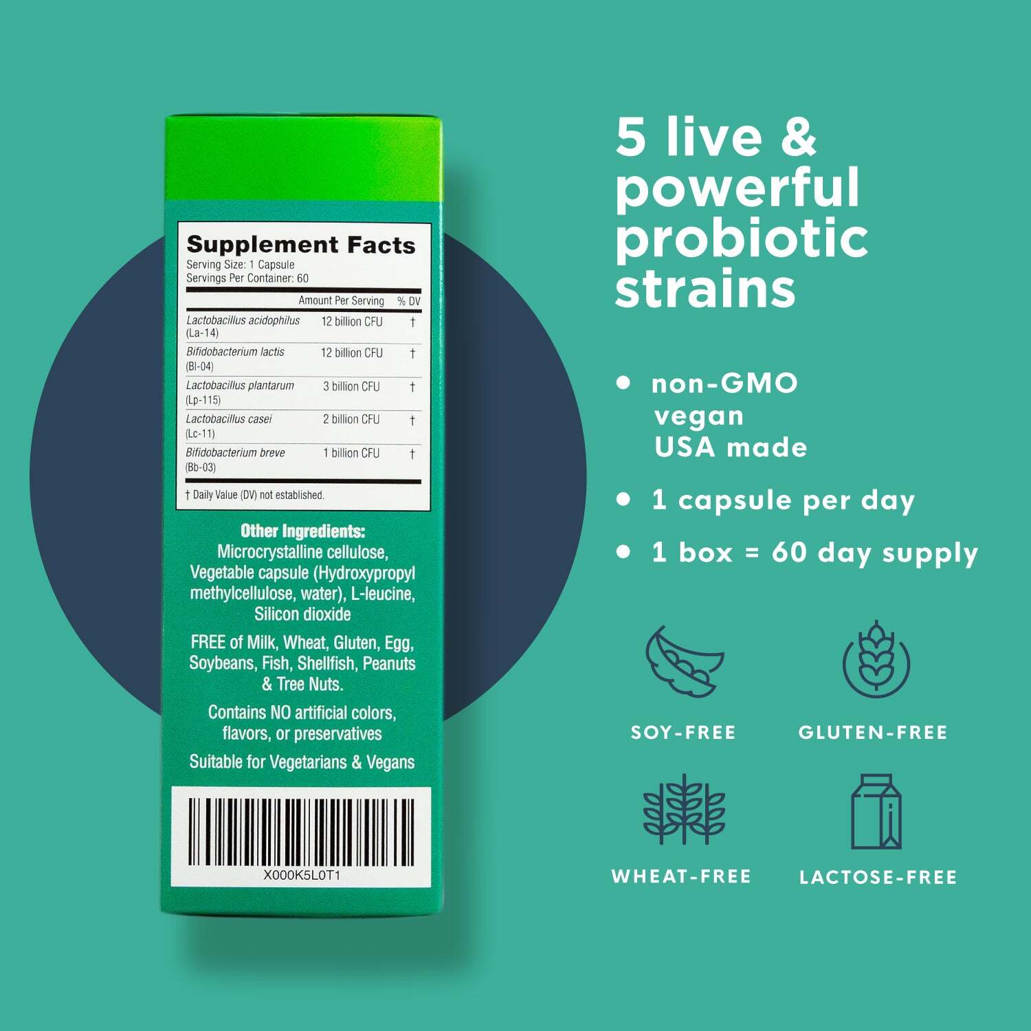 Naturenetics Flora Pro-Health Probiotics – No Refrigeration – Vegan – Tested
