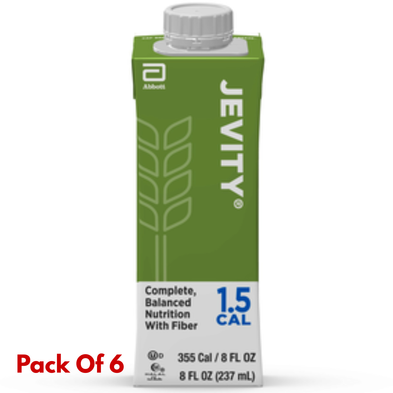 Jevity 1.5 Cal Tube Feeding Formula with Fiber – 8oz Pack – 6 Count