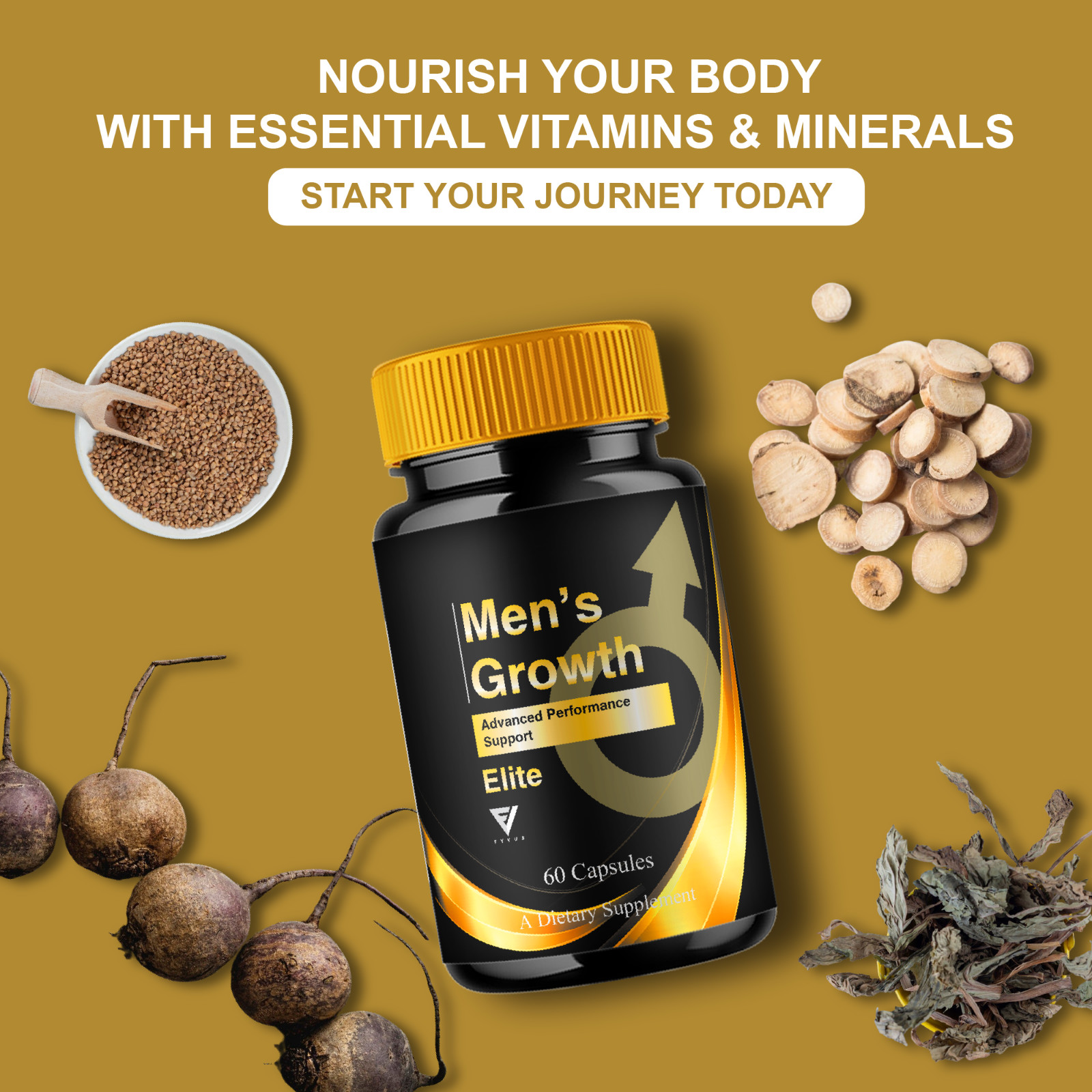 (3 Pack) Mens Growth Pill, MensGrowth Performance Support (180 Capsules)