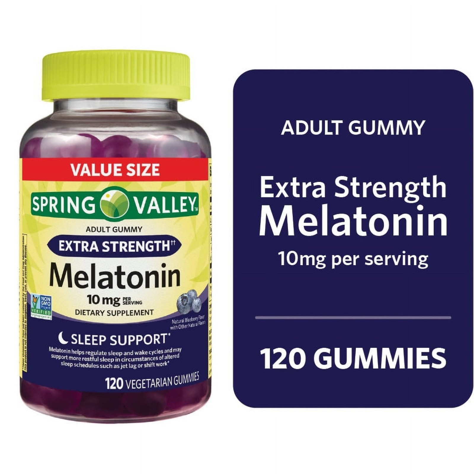 Spring Valley Vegetarian Melatonin Gummies- 10 mg- 120 ct