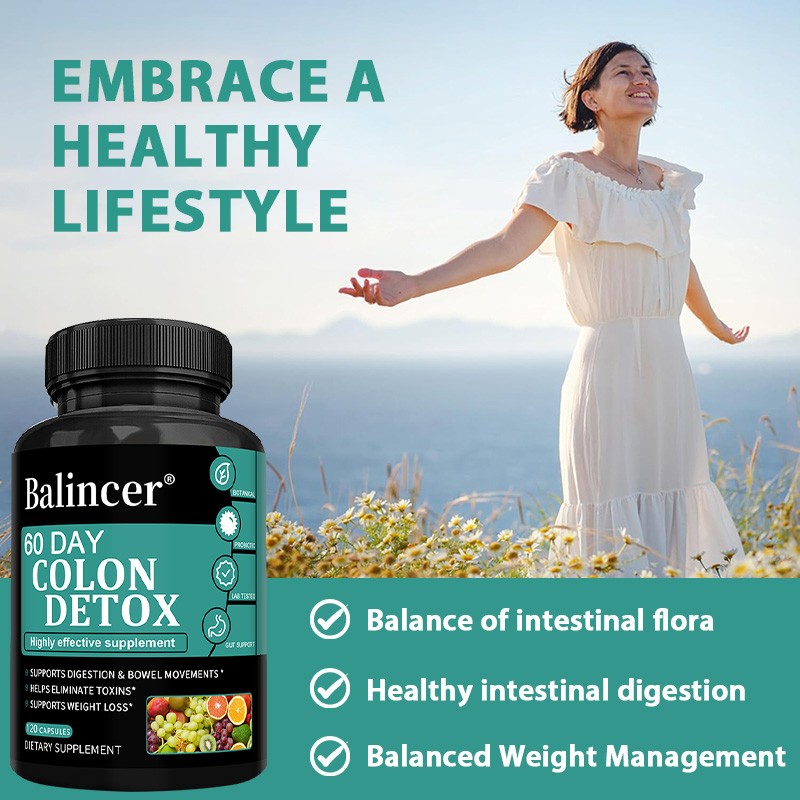60-Day Colon Detox Capsules – Regular bowel movements -Balanced digestive system