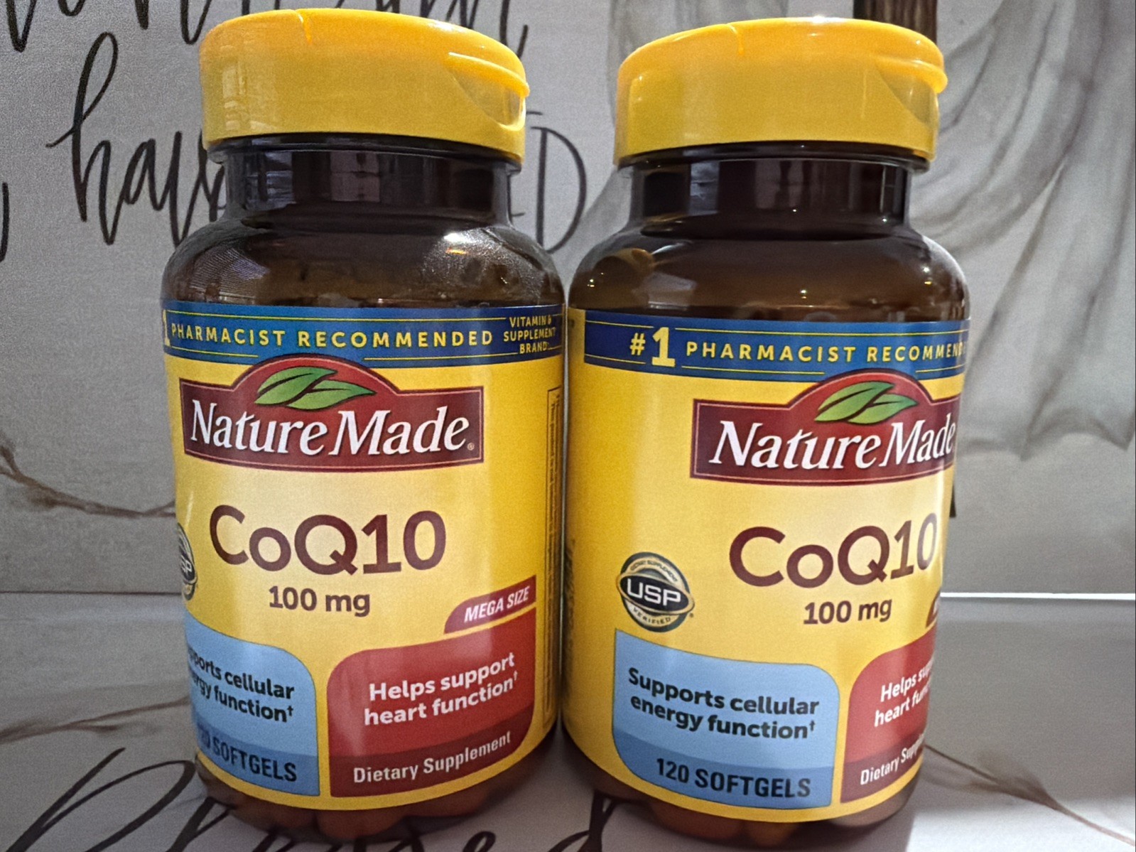 Nature Made CoQ10 100mg 120 Softgels 2Pk Exp07/26