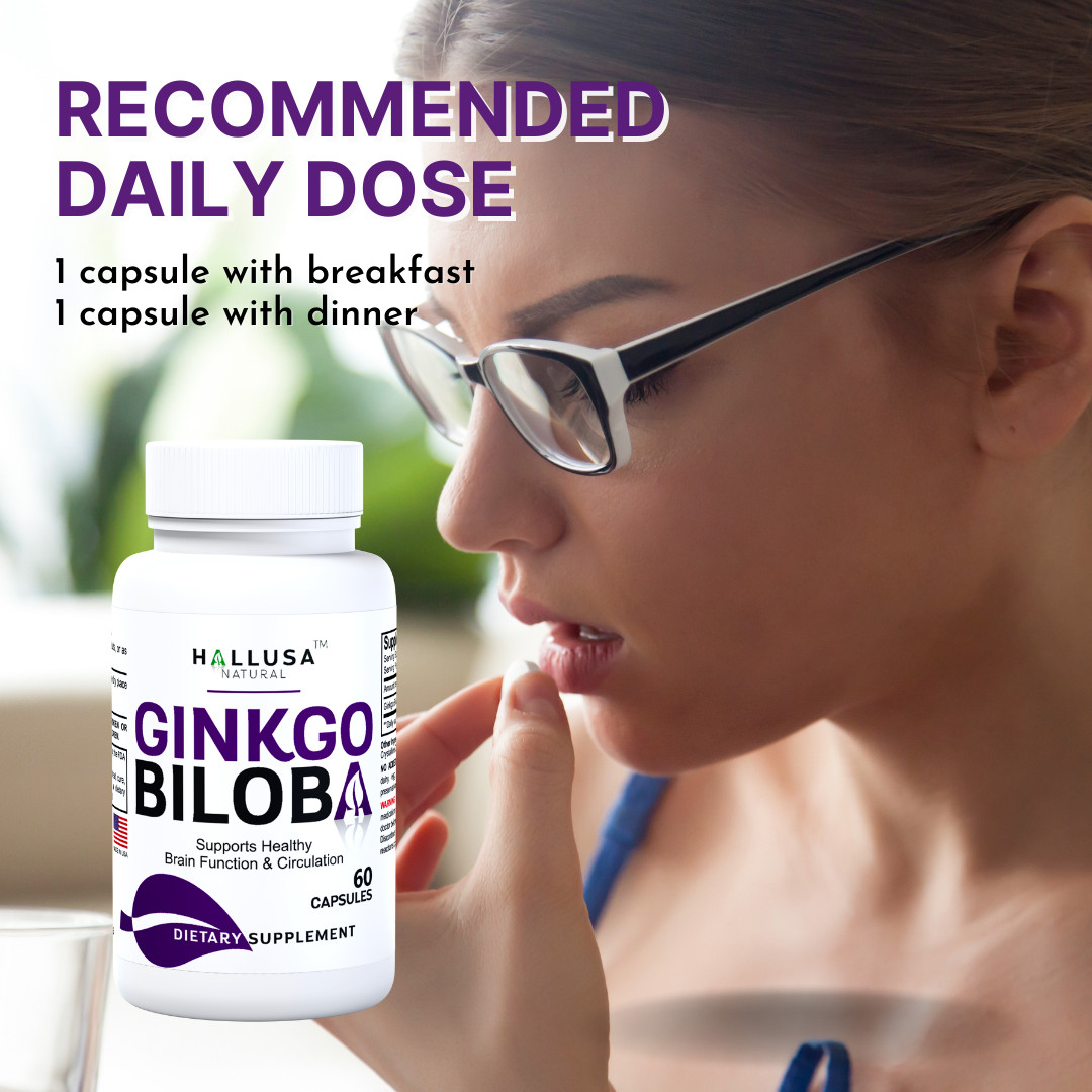 GINKGO BILOBA 240 mg – Cognitive Support – Memory & Concentration – 60 Caps