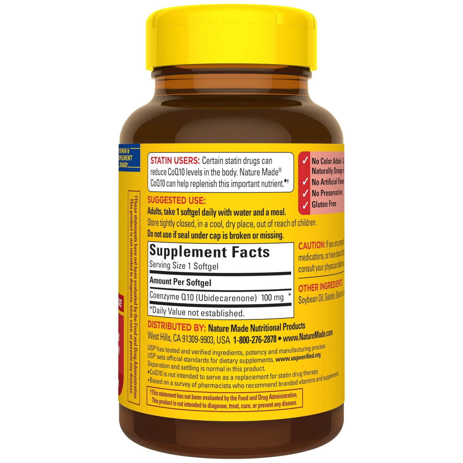 Nature Made CoQ10 100mg Softgels, Dietary Supplement 120 Count (Pack of 1)