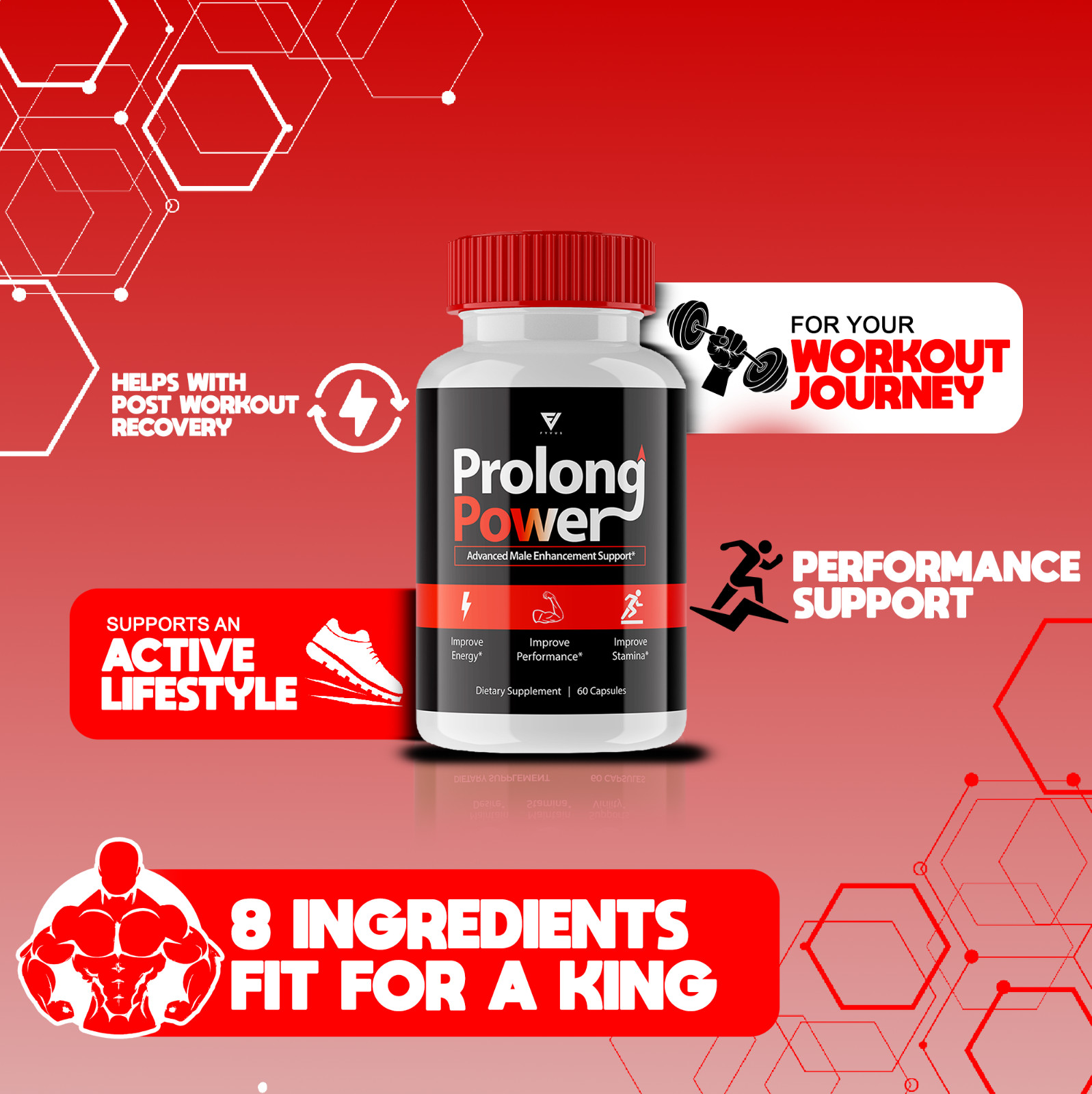 (5 Pack) Prolong Power ED Pills For Men Reviews, Pro Long Power (300 Capsules)