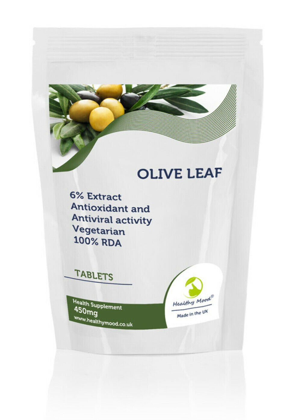 Olive Leaf 450mg Tablets Antioxid Antntiviral Pack of 90