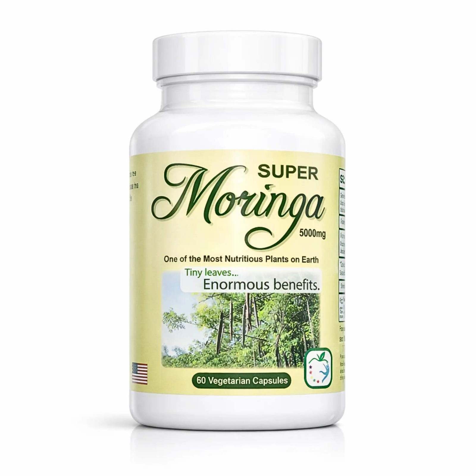 New Life Super Moringa 5000 mg, Glucose Management, 60 Capsules