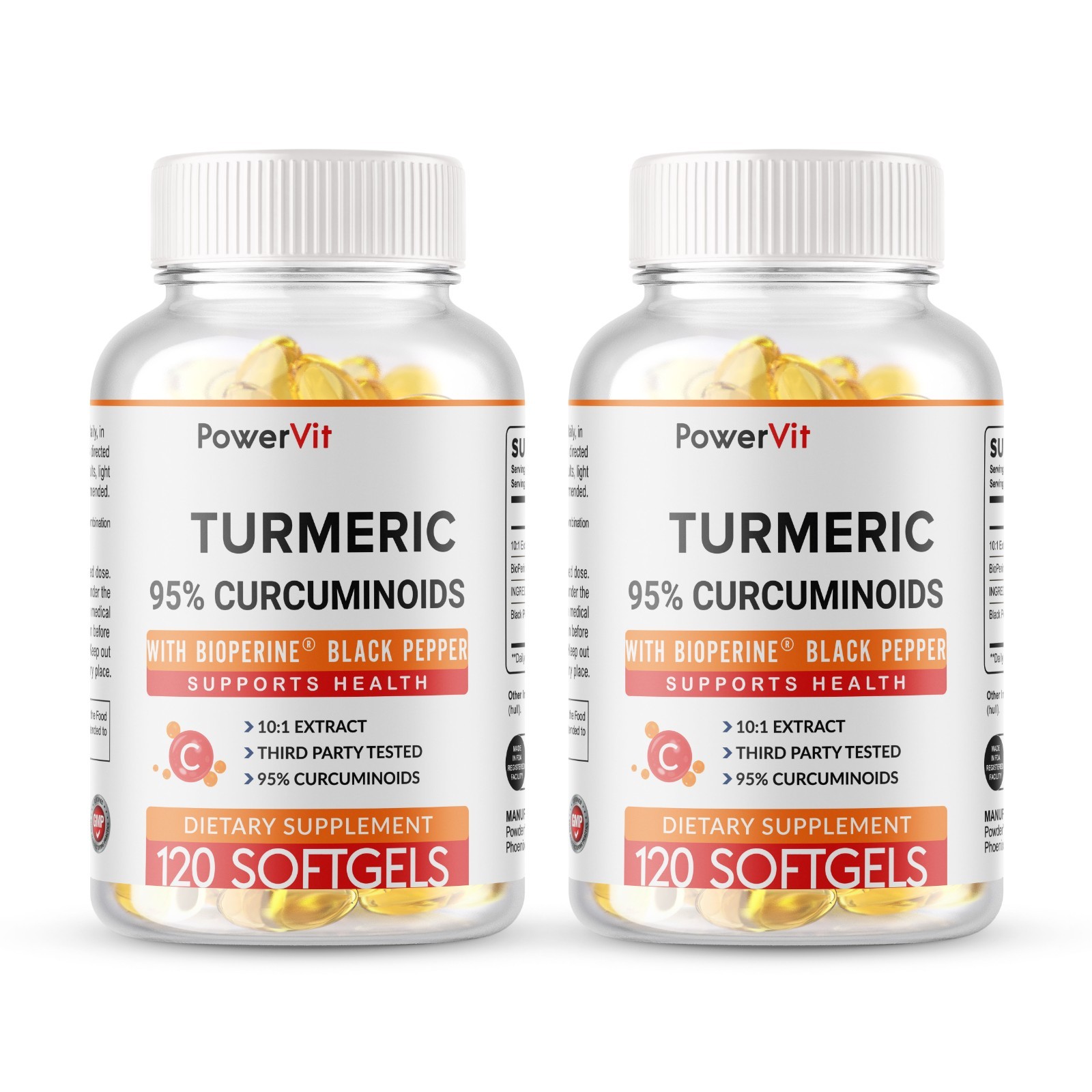 240 Softgels Turmeric Curcumin 5000mg, Herbal Extract with BioPerine NON-GMO