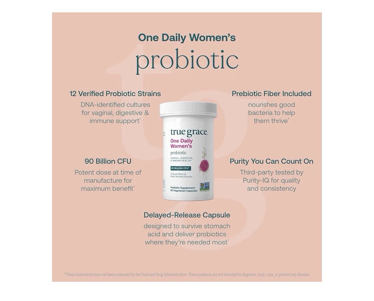 True Grace One Daily Women’s Probiotic Vaginal Digestive Immune Health 30Capsule
