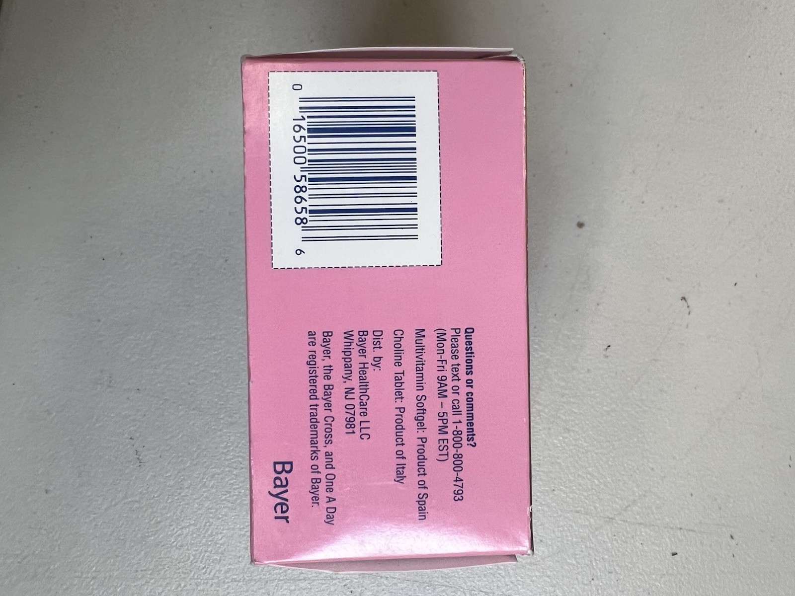 One A Day Prenatal Advanced Multivitamin Folic Acid DHA Chol 120 Pills Exp 11/26