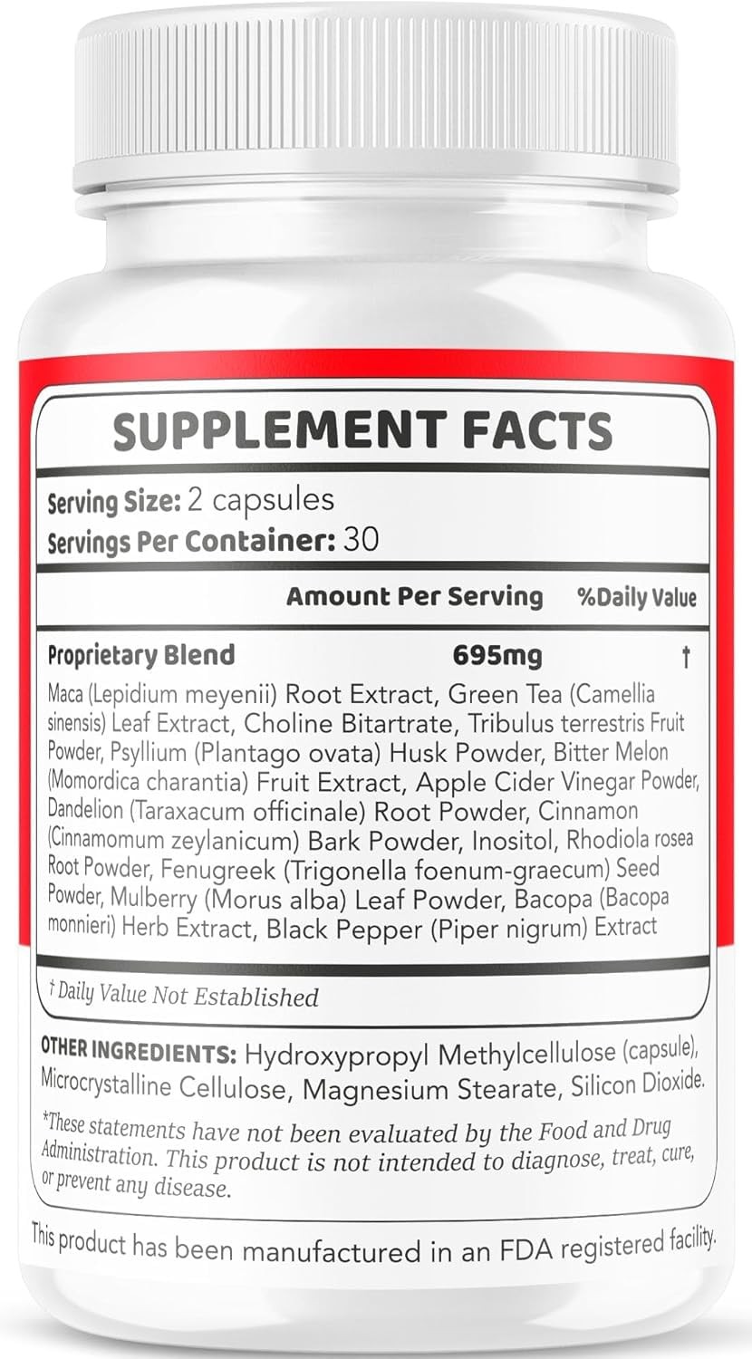 Valdivia GlycoPulse 60 Capsules Blood Sugar Support Supplement Made in USA