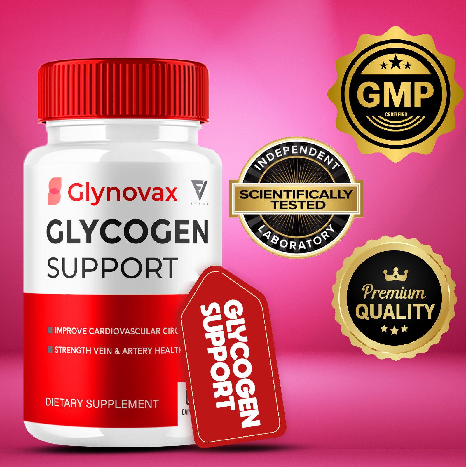(5 Pack) Glynovax Blood Sugar Support Reviews, Glyno Vax Pills (300 Capsules)