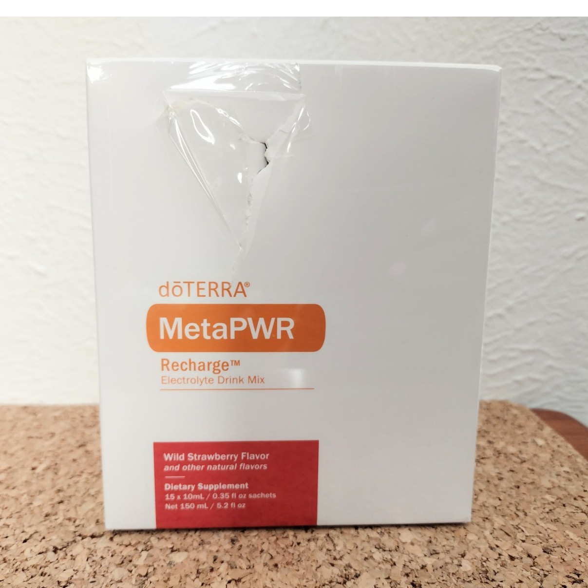 doTERRA MetaPWR Recharge Electrolyte Drink Mix Wild Strawberry 15ct Exp 2027