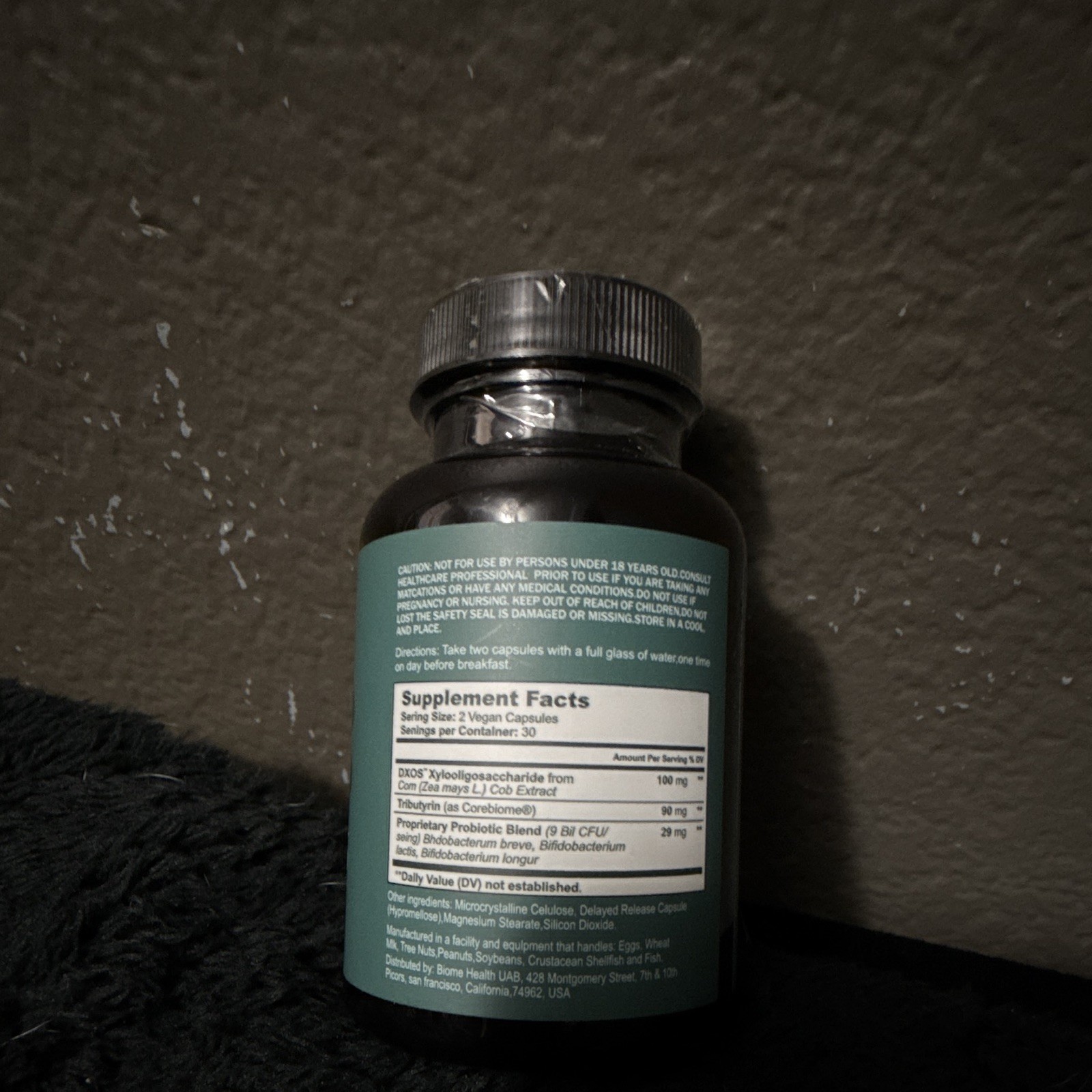 BIOMA Probiotic Capsules 60 Ct 300mg Digestive Support Vegan Gluten-Free
