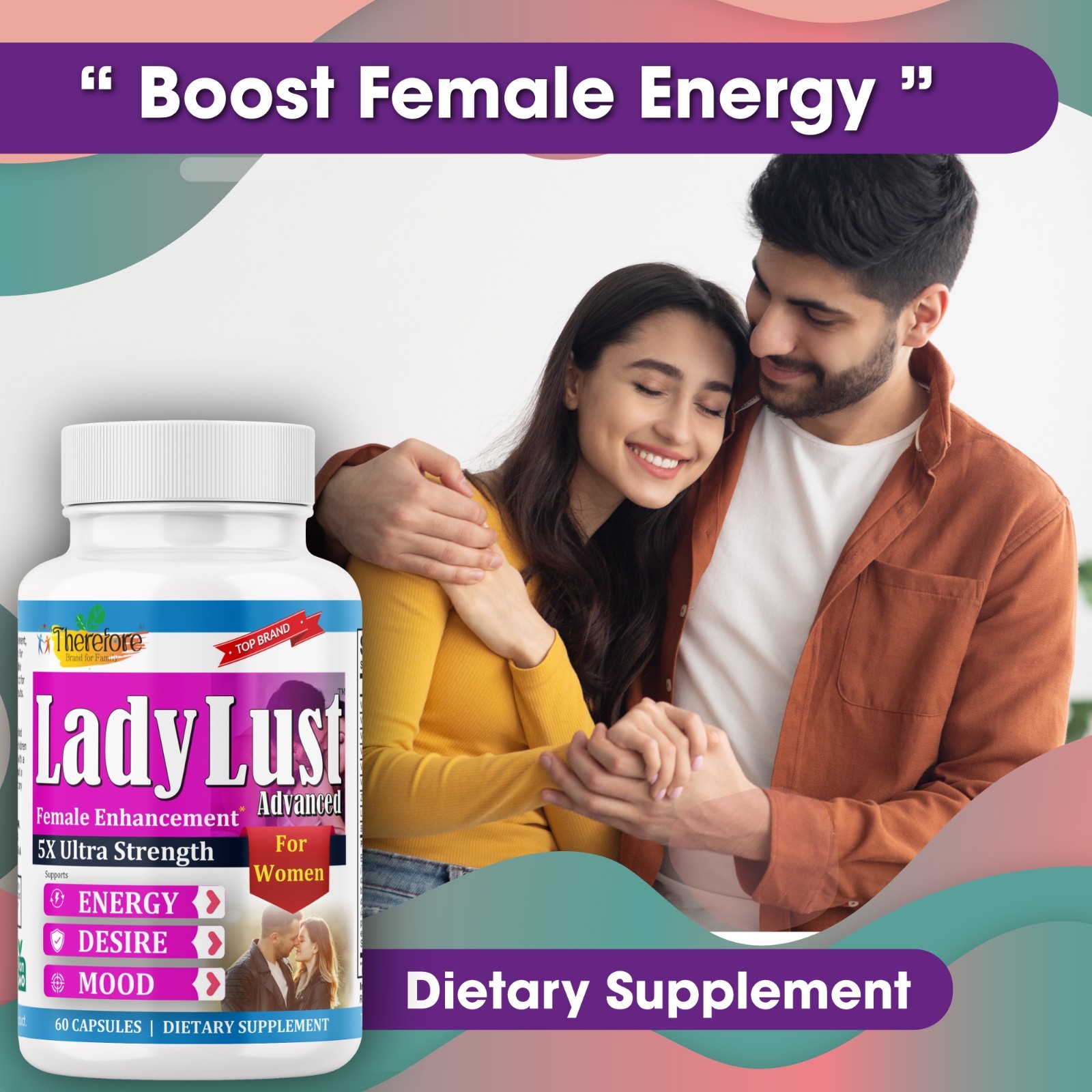 Female Arousal Pills Libido Booster for Women – Energy, Mood & Vitality- 60 Caps