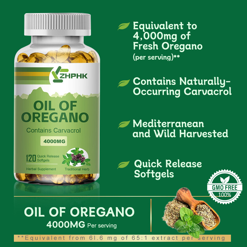 120 Oregano Oil Capsules – Natural Immune Support & Digestive Health Supplement