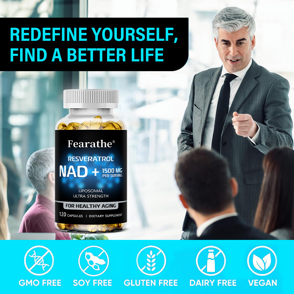 NAD+ Resveratrol Capsules, Boosts Energy Levels And Brain Function