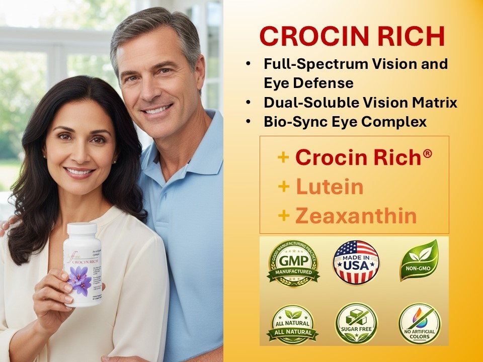 CROCIN RICH – For Visual, Macular and Eye Health – 60ct/bottle for 2 months