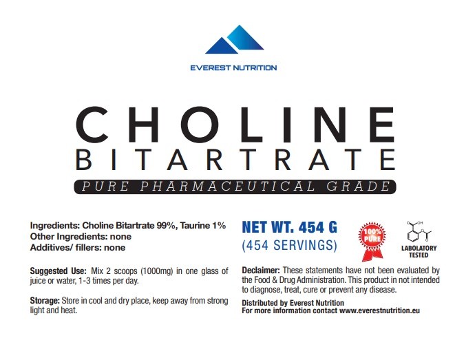 Choline Bitartrate Powder, brain memory, smart, cognitive, liver regeneration