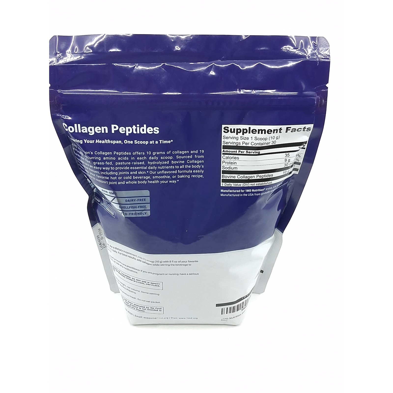 1MD Nutrition Collagen Peptides Collagen Support Joint Health & Aging EXP10/2026