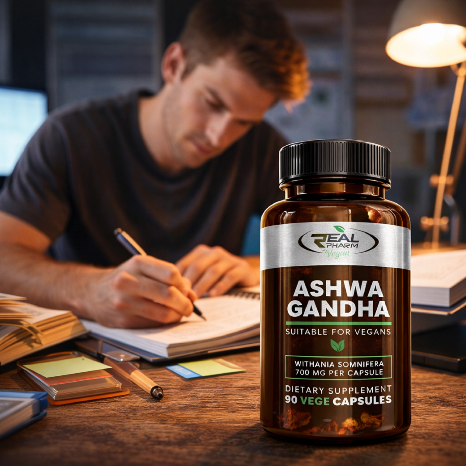ASHWAGANDHA – 90-180 Vege Capsules – 700mg -Energy Hormone Balance Stress Relief