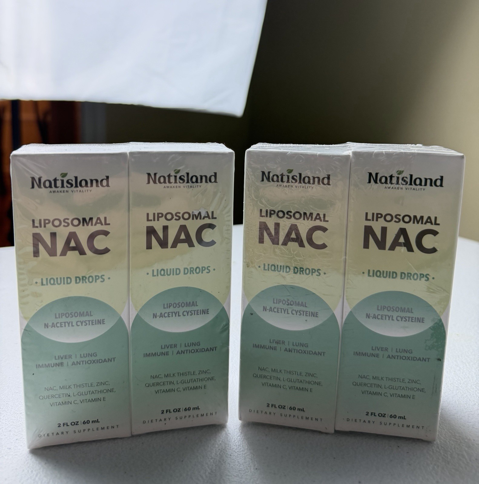 Natisland Liposomal NAC Liquid Drops 60ml Liver Lung Immune Support