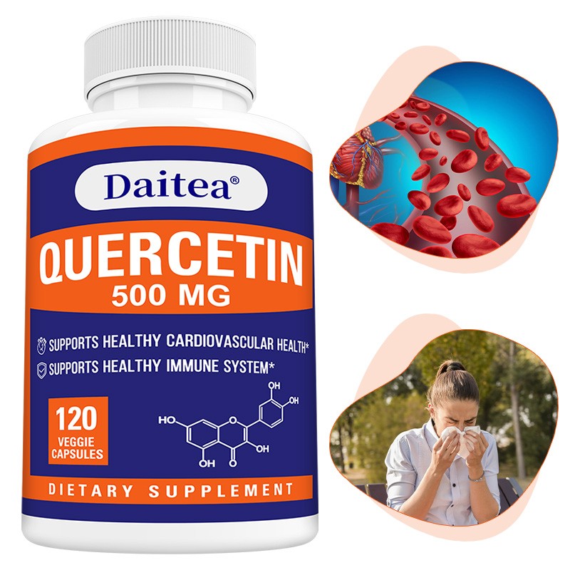 Quercetin 500mg Supplement Skin Heart Immune Support Antioxidant 120 Capsules