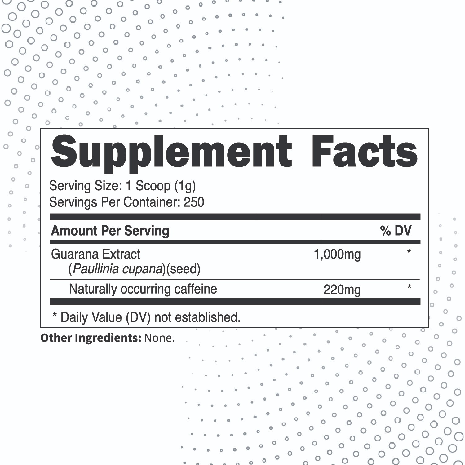 Type Zero Clean Guarana Powder Drink Mix (250 Servings, Unflavored)