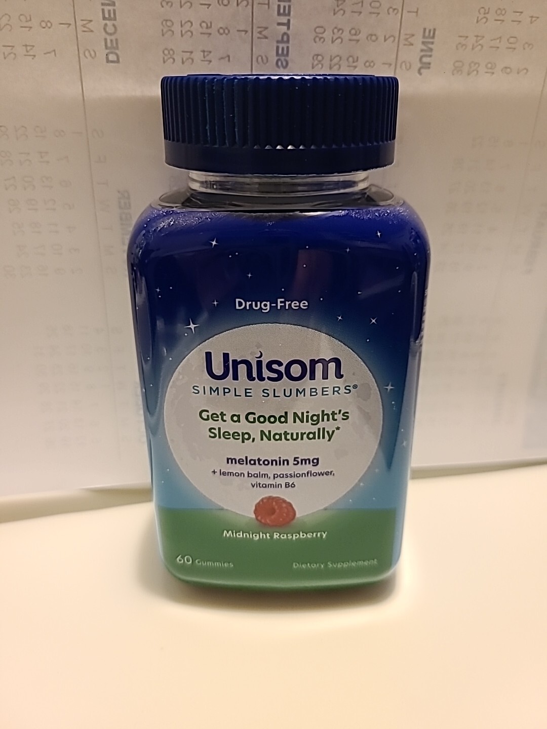 NEW Unisom Simple Slumbers Melatonin 5mg Midnight Raspberry 60 Gummies Sealed