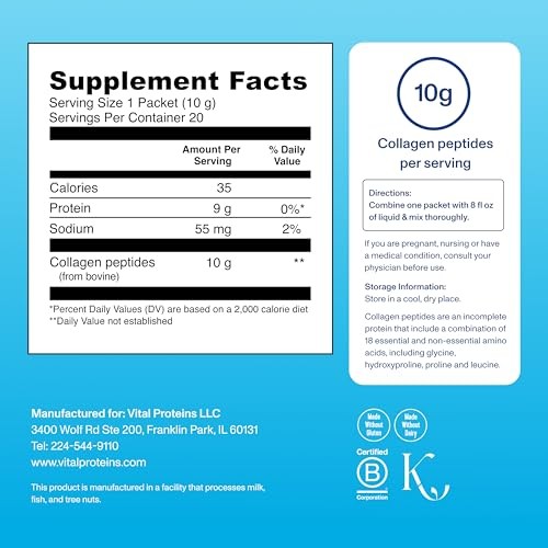 Vital Proteins Collagen Peptides Powder 20 Packets