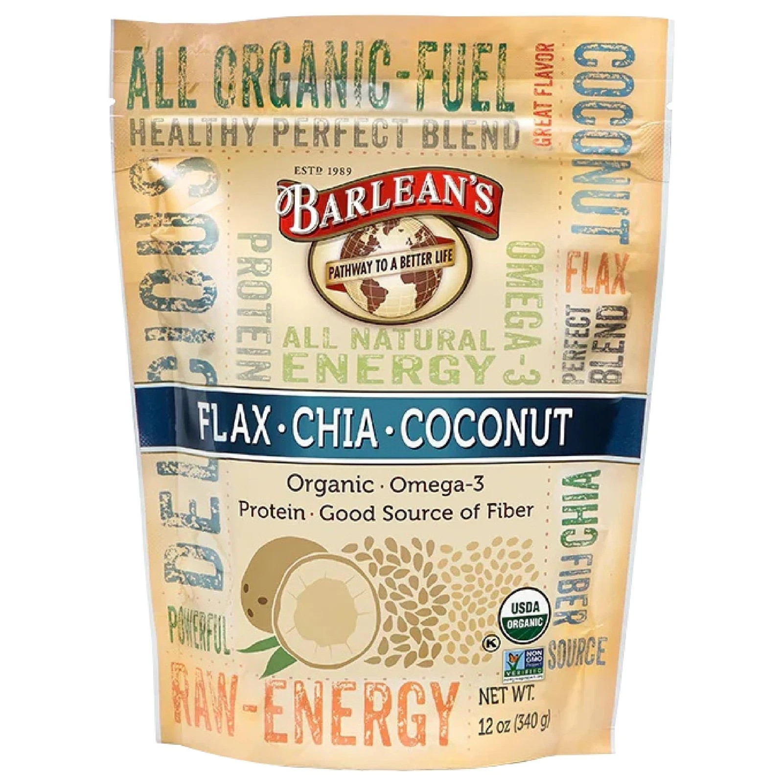 Barlean’s Flax – Chia – Coconut 12 oz