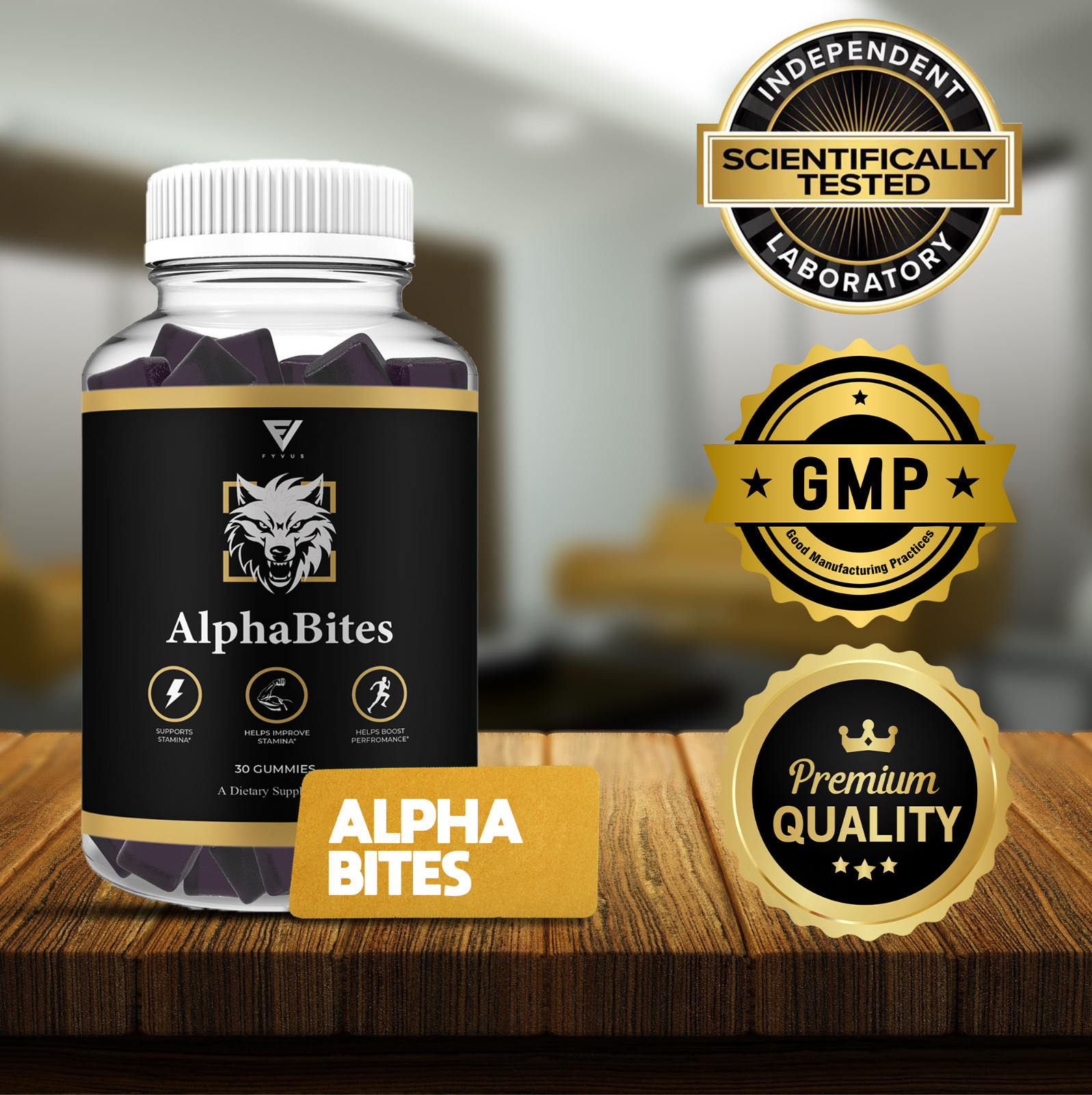 Alpha Bites Male Gummies, Alpha Bites Men’s Performance Gummies (60 Gummies)