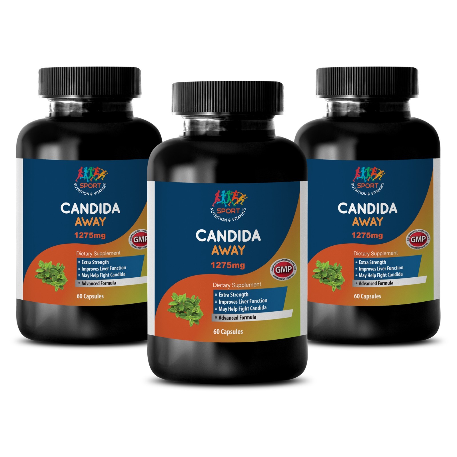 CANDIDA AWAY Probiotic Mineral Detox & Skin Cleanser 3 Bottles – 180 Capsules