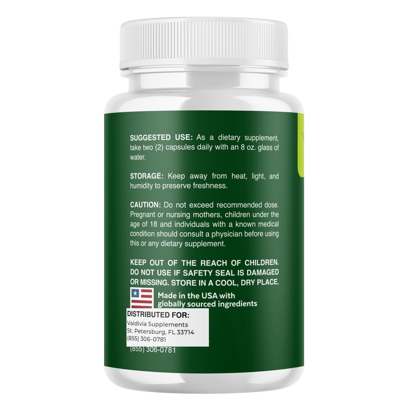 Valdivia (5 Pack) LipoShape Capsules 300 Capsules 5 Pack Dietary Supplement Made