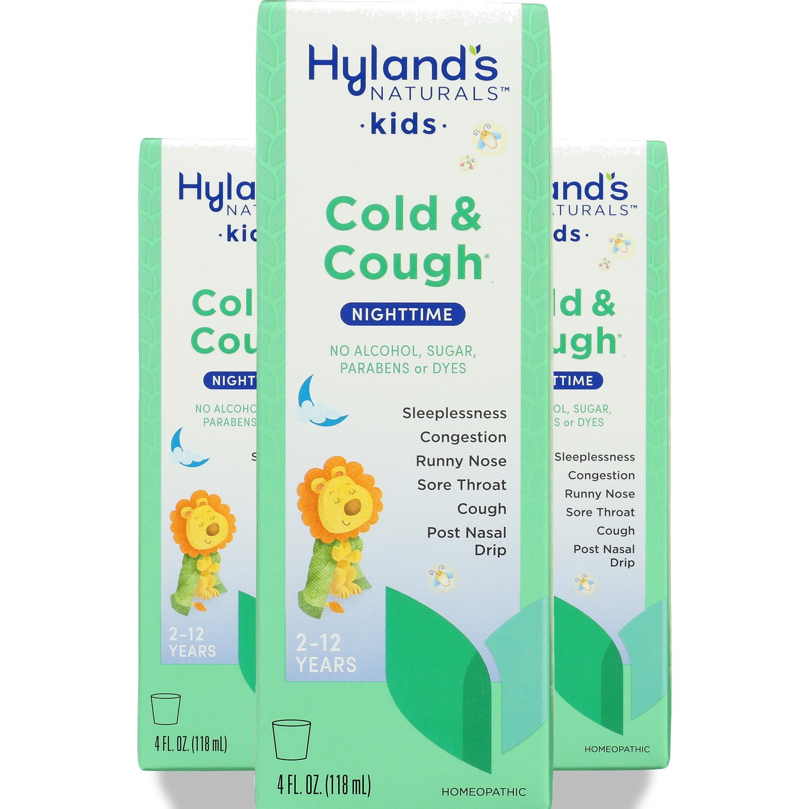 Hylands Naturals Kids Cold & Cough Nighttime Syrup 4 Fl Oz 3 Pack