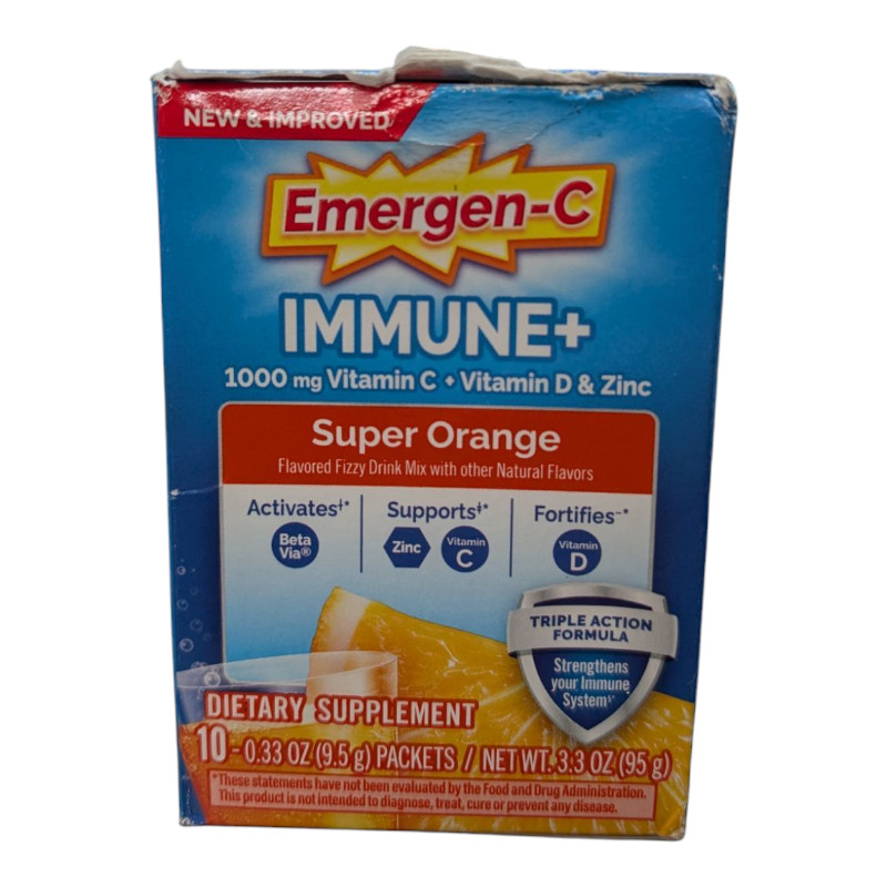 Emergen-C Immune+ 3-pc (Chewables, Orange Blast + Fizzy Drink Mix, Super Orange)