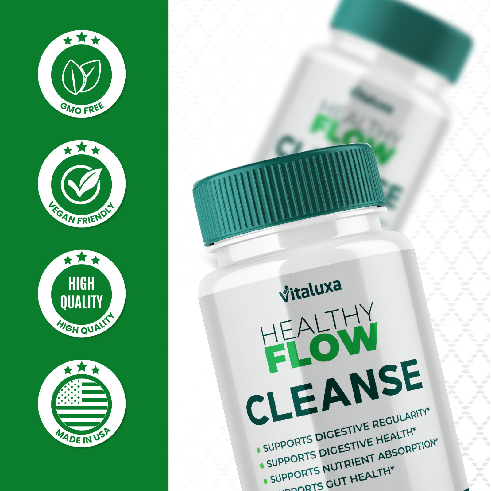 (2 Pack) Healthy Flow Cleanse Capsules, HealthyFlow Blood Support (120 Capsules)
