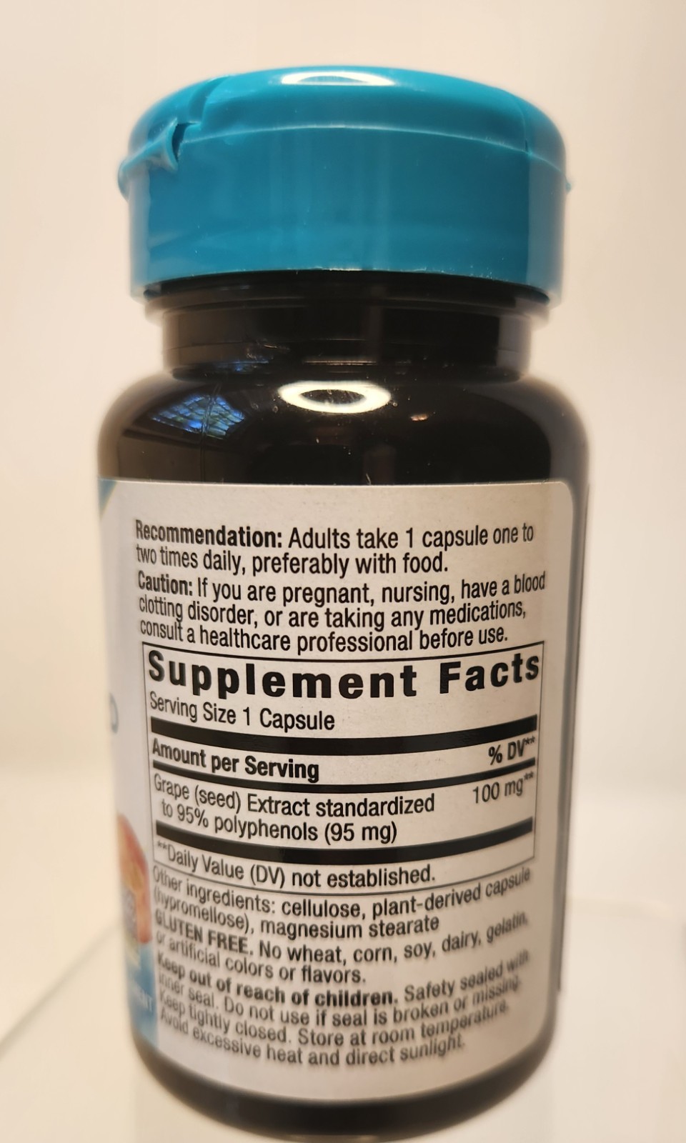 Sealed Nature’s Way Premium Extract Grape Seed 30 Vegan Capsules, Exp 4/2028